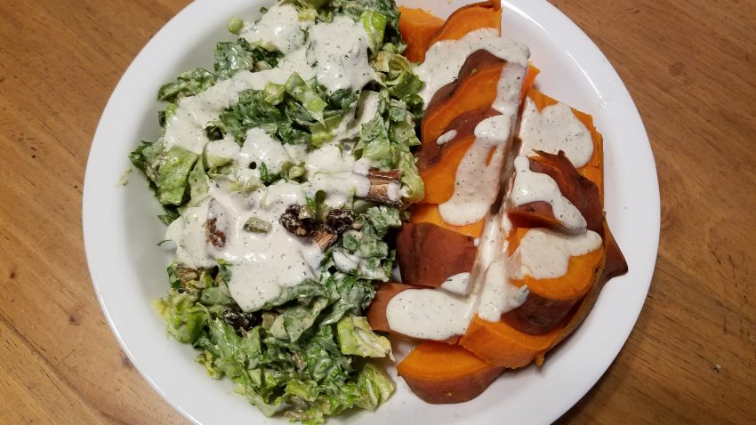 Sweet Potatoes & Salad