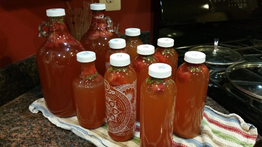 Bottling kombucha with flavorings